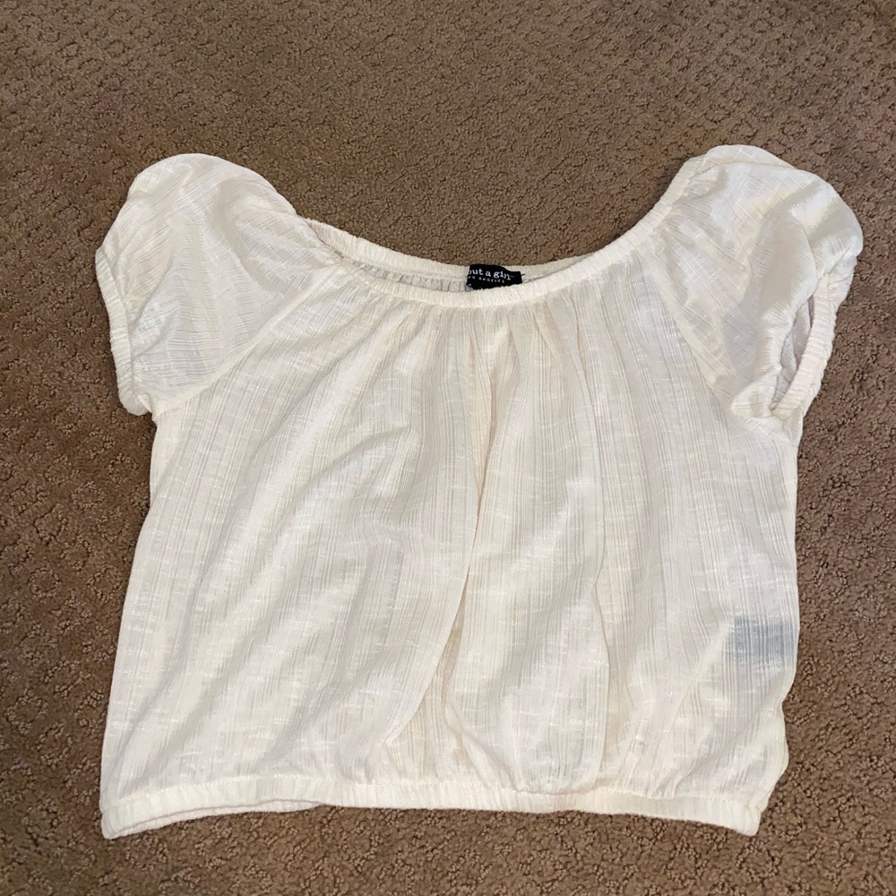 cropped off the shoulder blouse